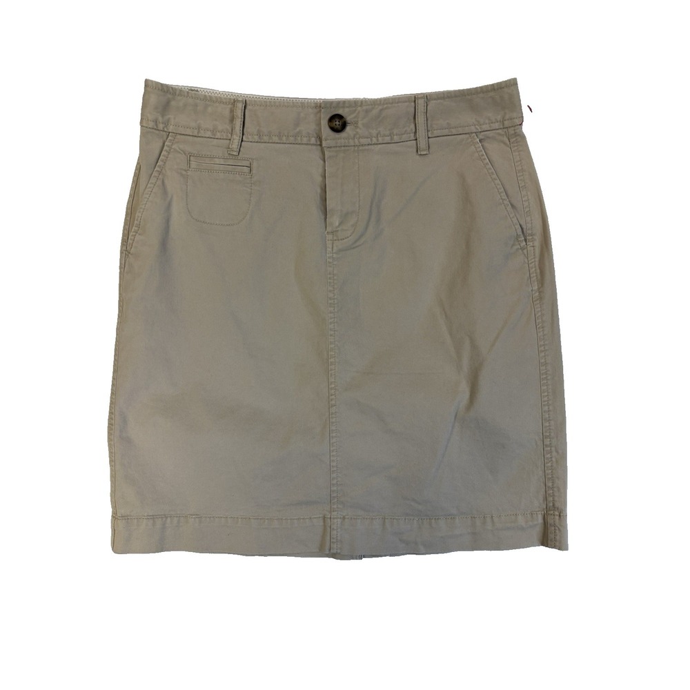 Old Navy Perfect Pencil Skirt Women's 4 Tan Flat Front Khaki Y2K 90's Neutral‎